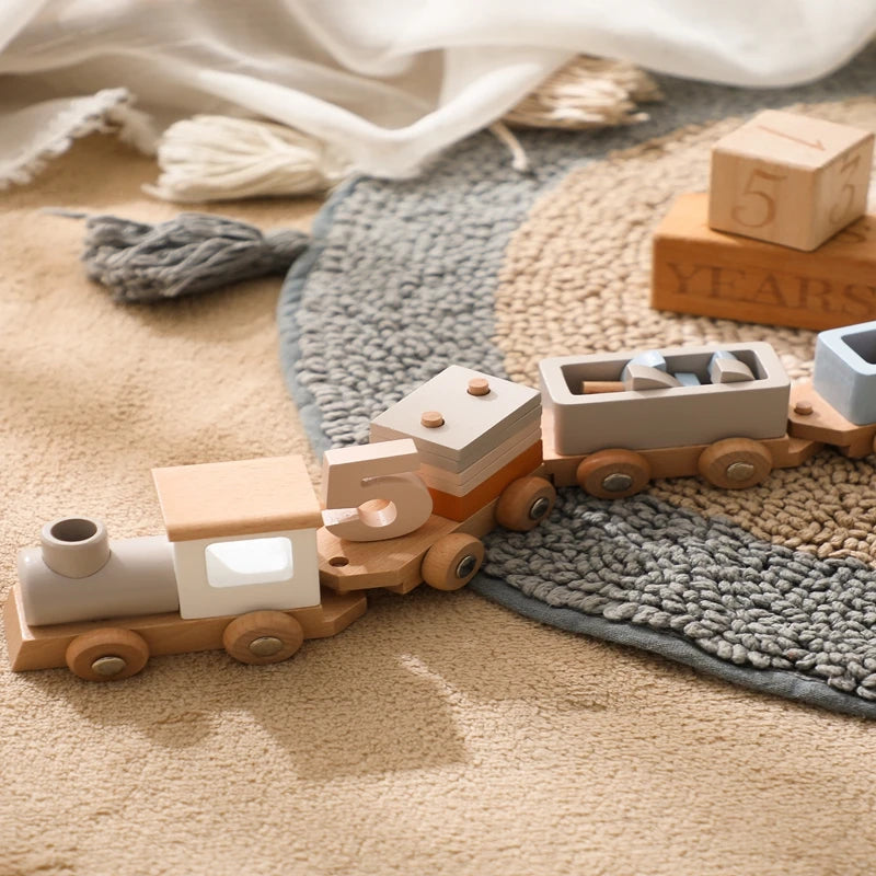 Wooden Birthday Train Toy