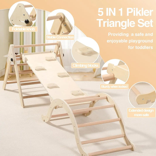 Pikler Triangle Climbing Set