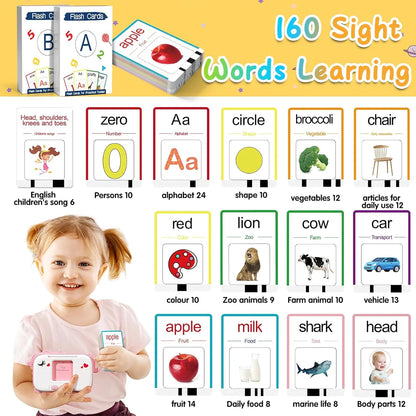 Flash card learning toy