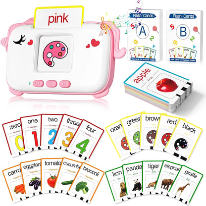 Flash card learning toy